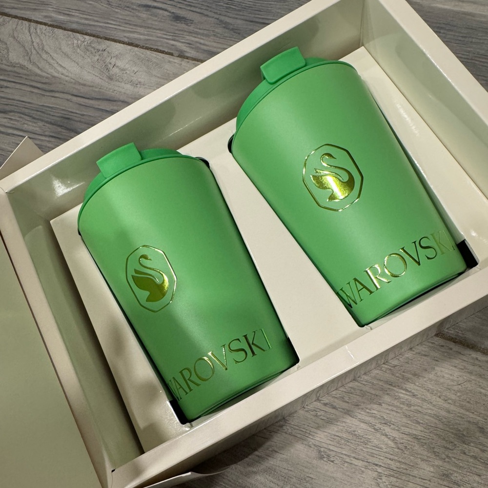 Swarovski Novelty Grenn Tumbler Set of 2